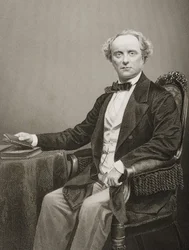 Charles John Kean (1811-68), gravado por DJ Pound a partir de uma fotografia, de &39;A Sala de Estar de Personagens Eminentes, Volume 2&39;, publicado em Londres, 1860