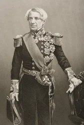 Edmund Lyons (1790-1858) gravado por DJ Pound de uma fotografia, de "A Sala de Estar de Personagens Eminentes, Volume 2", publicado em Londres, 1860