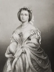 SAR Princesa Victoria Adelaide Maria Louisa (1840-1901) Princesa Real da Inglaterra, gravada por DJ Pound a partir de uma fotografia, de &39;A Sala de Estar de Personagens Eminentes, Volume 2&39;, publicada em Lo