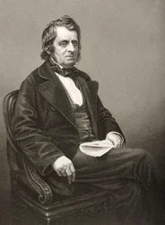 John Arthur Roebuck (1801-79), gravado por DJ Pound de uma fotografia, de &39;A Sala de Estar de Personagens Eminentes, Volume 2&39;, publicado em Londres, 1860