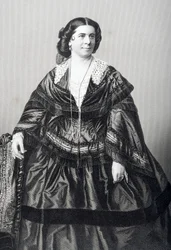 Madame Anna Bishop (1810-84) gravada por DJ Pound a partir de uma fotografia, de &39;A Sala de Estar de Personagens Eminentes, Volume 2&39;, publicada em Londres, 1860