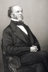 Matthew Talbot Baines (1799-1860) gravado por DJ Pound a partir de uma fotografia, de &39;A Sala de Estar de Personagens Eminentes, Volume 2&39;, publicado em Londres, 1860