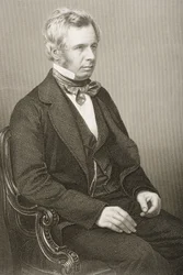 Peter John Locke King (1811-85) gravado por DJ Pound de uma fotografia, de &39;A Sala de Estar de Personagens Eminentes, Volume 2&39;, publicado em Londres, 1860