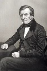 Sir Benjamin Collins Brodie (1783-1862) gravado por DJ Pound de uma fotografia, de &39;A Sala de Estar de Personagens Eminentes, Volume 2&39;, publicado em Londres, 1860