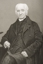 Thomas Vowler Short (1790-1872) gravado por DJ Pound de uma fotografia, de &39;A Sala de Estar de Personagens Eminentes, Volume 2&39;, publicado em Londres, 1860
