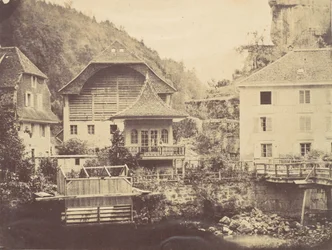 Vista na Suíça, 1850s.