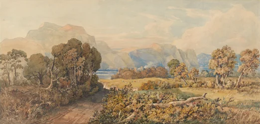 Paisagem com rios e montanhas