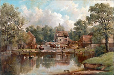 Fazenda em Wood Lane, Handsworth, 1850-1908.  