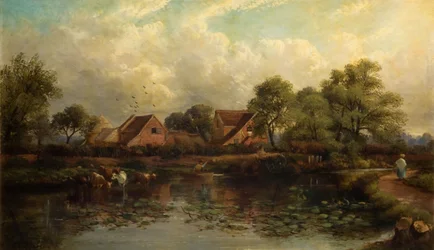 Fazenda em Wood Lane, Handsworth, 1850-1908.