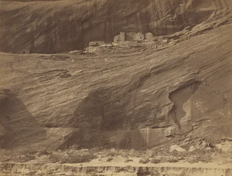 Ruínas de habitações nas falésias, Canyon de Chelly, 1889 (foto)