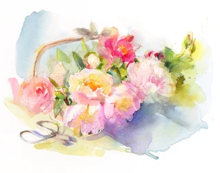 Jardinagem ainda vida, 2017, (aquarela)