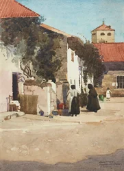 Pátio de Segóvia (aquarela)