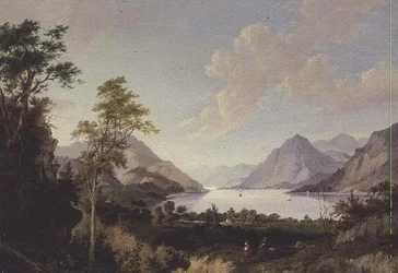 Paisagem com Lago e Montanhas