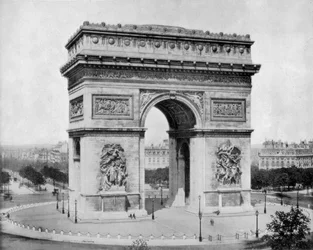 Arco do Triunfo, Paris, final do século XIX.