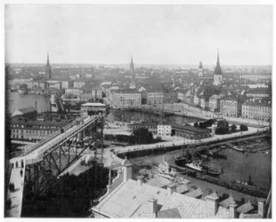 Panorama de Estocolmo, Suécia, final do século XIX