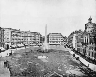 Puerta Del Sol, Madri, Espanha, final do século XIX