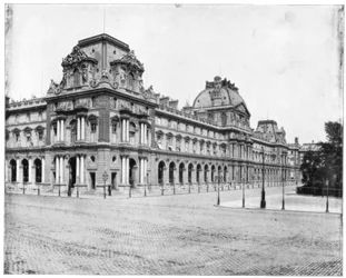 O Louvre, Paris, final do século XIX