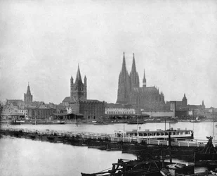 O Reno em Colônia, Alemanha, 1893.