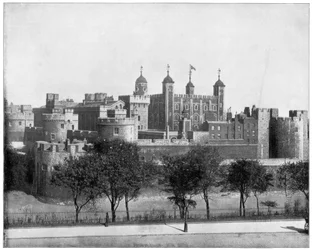 A torre de Londres, Inglaterra, final do século XIX.