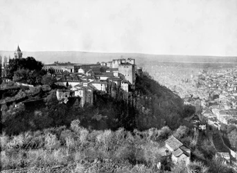 Vista do Alhambra, Granada, Espanha, 1893.
