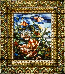 Papoila e flor, c.1897 (vitral)