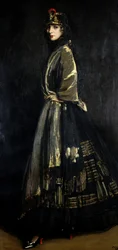 Hazel em preto e dourado, 1916