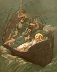 Jesus dormindo durante a tempestade