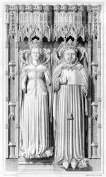 Efígie de Henrique IV e sua rainha Joana de Navarra na Catedral de Canterbury, 1826