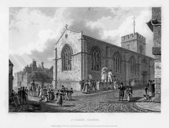 Igreja de St Ebbes, Oxford, 1835.