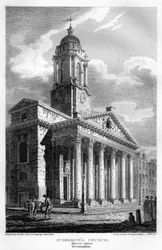 Igreja de St Georges, Hanover Square, Westminster, Londres, 1810.