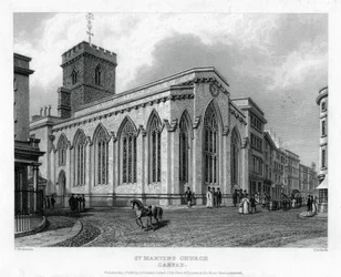 Igreja de St Martins, Carfax, Oxford, 1835.
