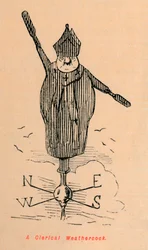 Um galo de vento clerical, c. 1860, c. 1860