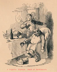 Um exemplo assustador. Morte de Hardicanute, c1860, c1860