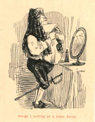 George I. colocando um colarinho limpo, 1897.