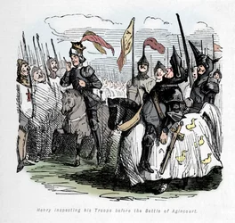 Henry inspecionando suas tropas antes da batalha de Agincourt, c1860, c1860