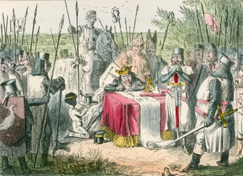 Rei João assinando Magna Charta