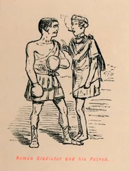 Gladiador romano e seu patrono, 1852
