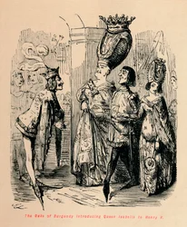 O duque de Borgonha apresenta a rainha Isabel a Henrique V, c1860, c1860