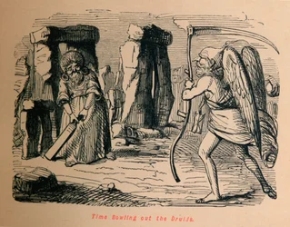 Time Bowling out the Druids, c1860, 1860