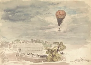 Ascensão de Balloon de Burlington House, Piccadilly, a partir da Janela do Sr. B. Palmer
