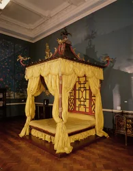 Cama de dossel, em estilo chinês, década de 1750