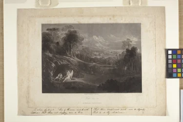 Rafael conversando com Adão e Eva (mezzotint)