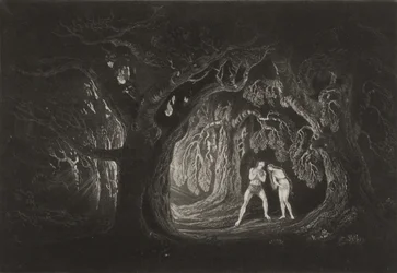 Adão Ouvindo a Voz do Todo-Poderoso, c.1827 (mezzotint)