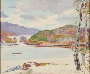 Ponte sobre o Rio (óleo a bordo)