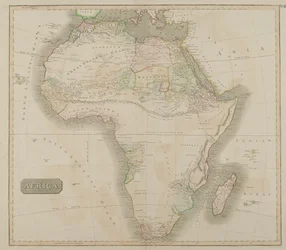 África (gravura colorida à mão)