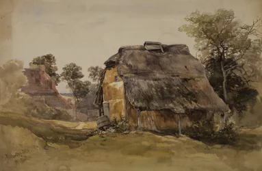 An Old Barn at Tunbridge Wells (aquarela sobre papel)