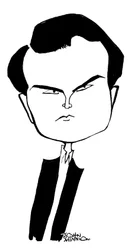 Jimmy Carr - caricatura de John Minnion