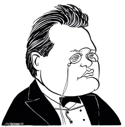 Max Reger - caricatura do compositor alemão