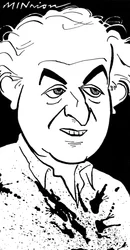 Ralph Steadman, caricatura de John Minnion
