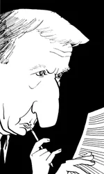 Richard Rodney Bennett, caricatura de John Minnion